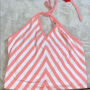 Pink striped Halter top